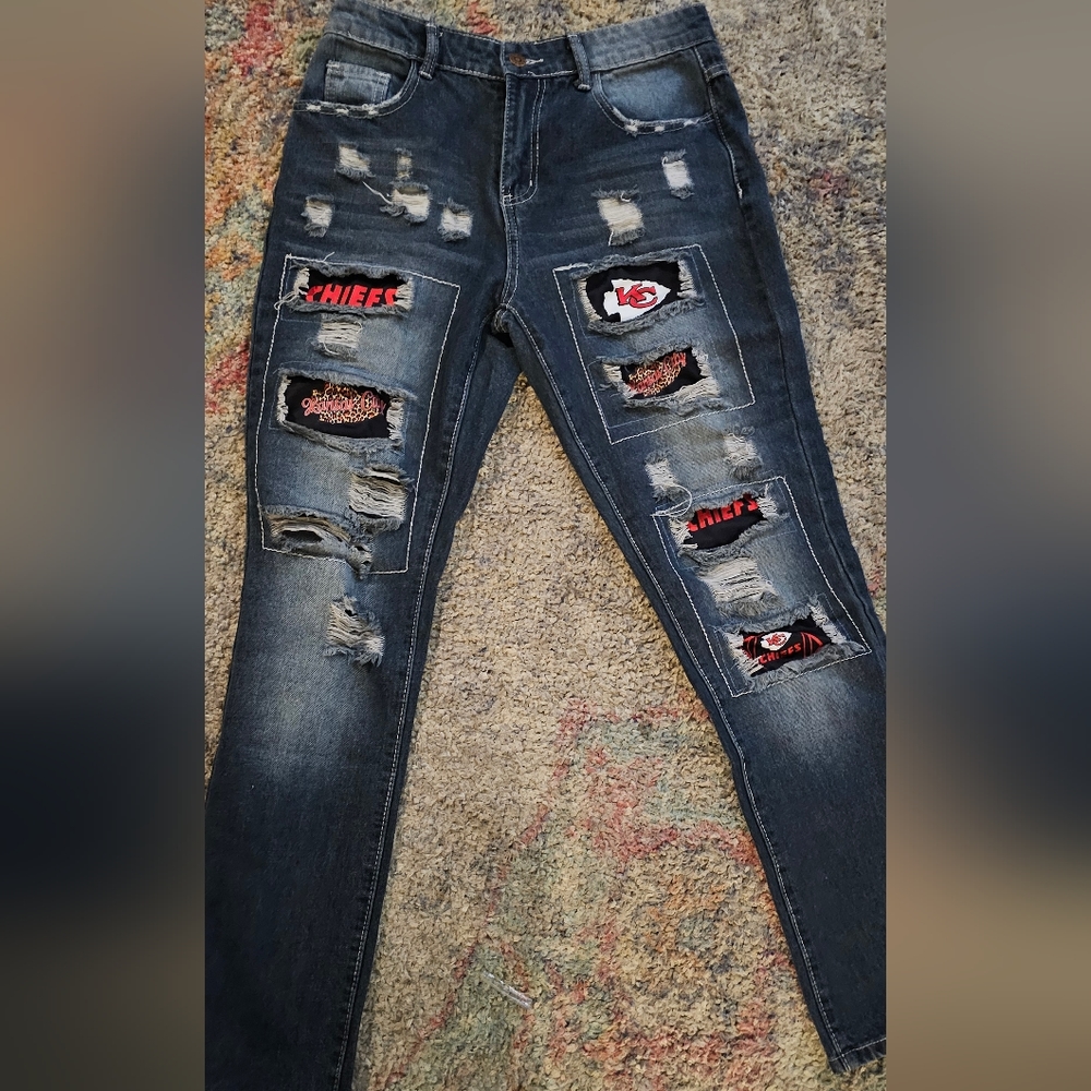 Kansas city Chiefs jeans size 11. New without tags.  Never worn